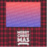 Red plaid  Christmas Border Photo  Cutout<br><div class="desc">Red plaid Christmas Border Photo cutout . Personalize with the photo of your choice</div>