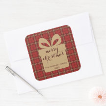 Red Plaid Christmas Festive Pattern -
