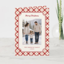 Red Plaid Christmas Photo