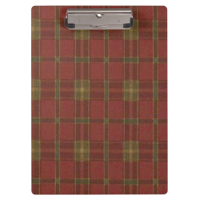 Red Plaid Clipboard (Front)