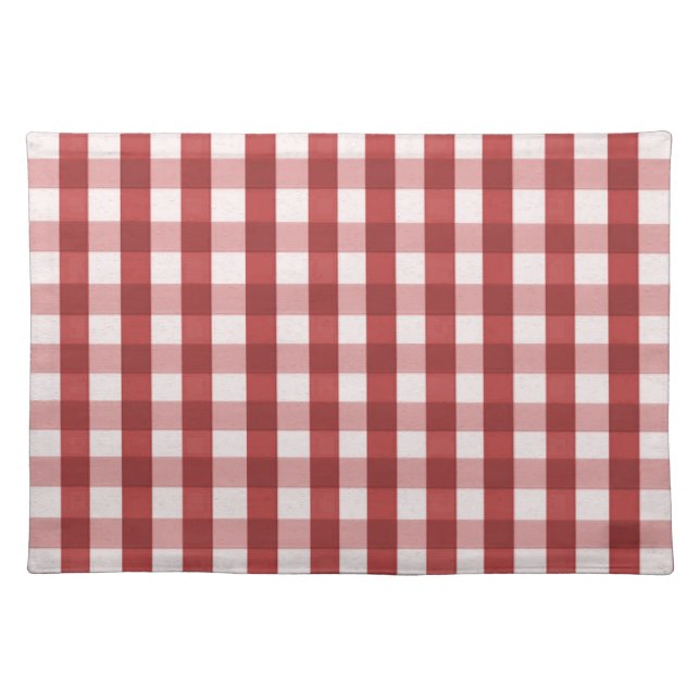 Red Plaid Cloth Placemat (Front)