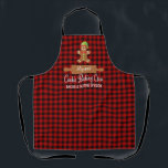 Red Plaid Cookie Baking Crew Red Christmas Apron<br><div class="desc">The ideal apron for all of your holiday Christmas baking! Cute gingerbread man and rolling pin with your name. Fun typography says "Cookie Baking Crew - Baking and Tasting Division". The perfect apron for your whole family! Fun red buffalo plaid.</div>