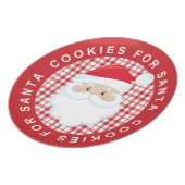 Red Plaid Cookies For Santa Plate (Left Side)