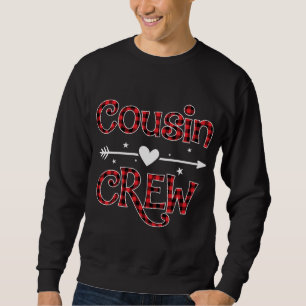 Red Plaid Cousin Crew Funny Family Matching Christ Sweatshirt