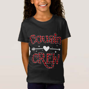Red Plaid Cousin Crew Funny Family Matching Christ T-Shirt