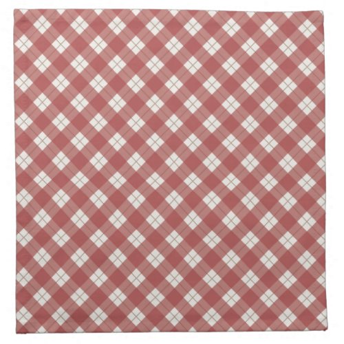 Red Plaid Custom Background Cloth Napkin