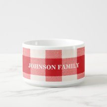 Red Plaid Custom Name
