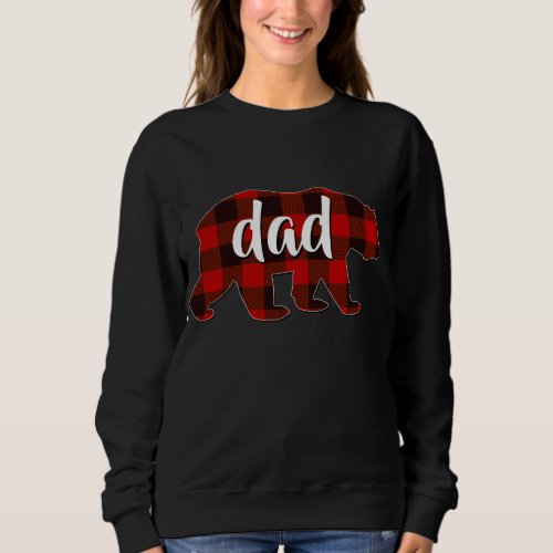 Red Plaid Dad Buffalo Matching Family Papa Pajama  Sweatshirt