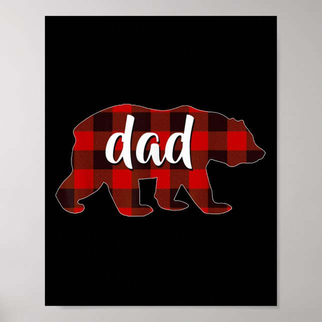 Red Plaid Dad Buffalo Matching Family Papa Pyjamas Poster (Front)