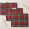 Red Plaid Design File Folders Set