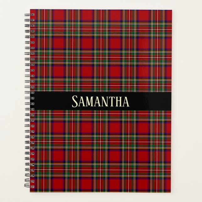 Red Plaid Design Planner (Front)