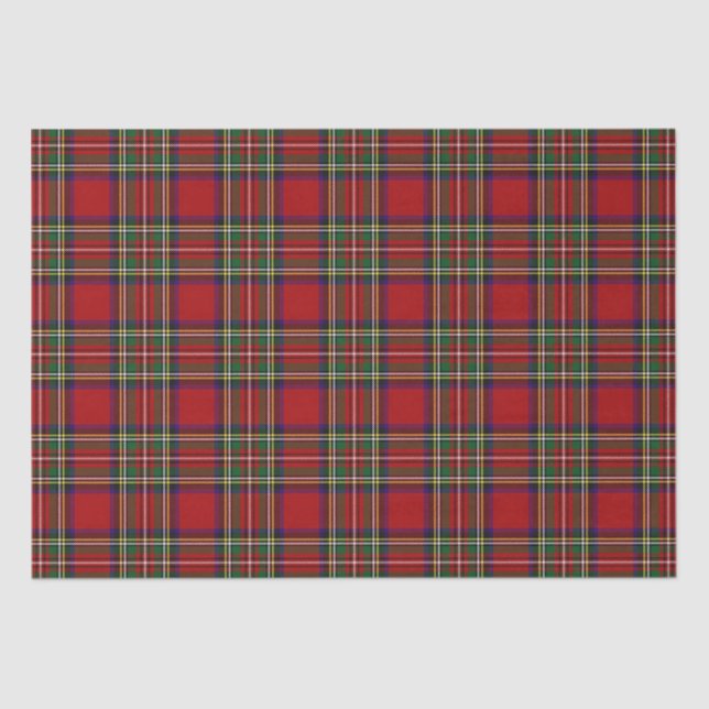  Red Plaid Design Tissue Paper (Front)