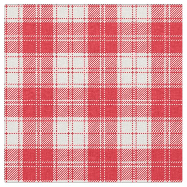 Red Plaid Fabric (Close Up)