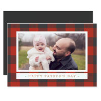 Red Plaid Father's Day Card