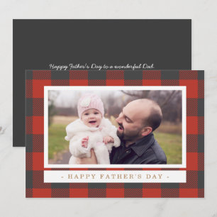Red Plaid Father's Day Invitation