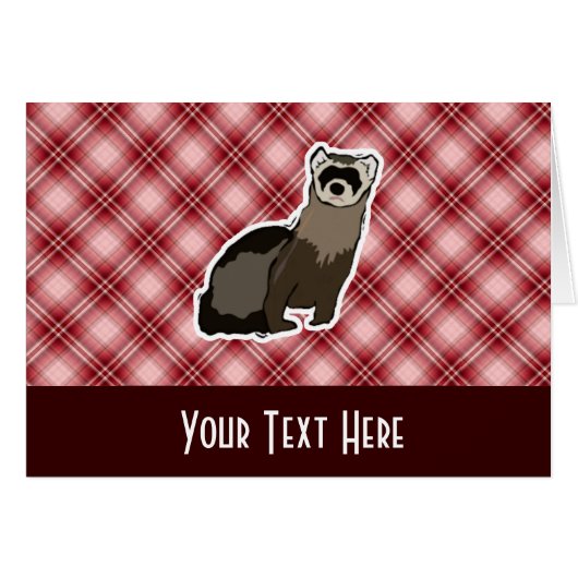 Red Plaid Ferret (Front Horizontal)