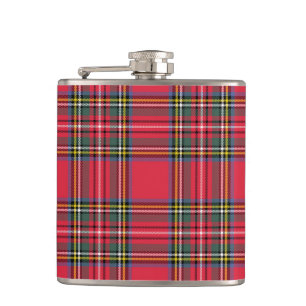 Red Plaid Flask