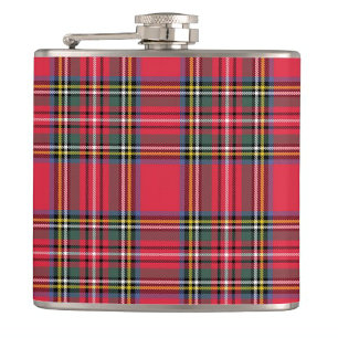 Red Plaid  Flask