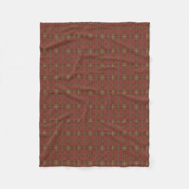 Red Plaid Fleece Blanket (Front)
