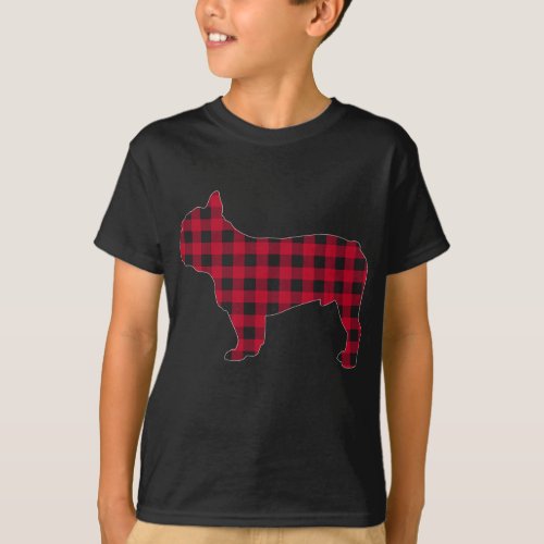 Red Plaid French Bulldog Dog Lover Matching Christ T_Shirt