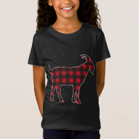 Red Plaid Goat Merry Christmas Matching Family Paj