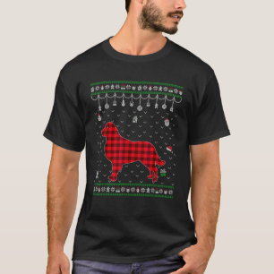 Red Plaid Golden Retriever Dog Lover Ugly Christma T-Shirt