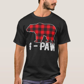 Red Plaid GPaw Buffalo Matching Family Pop Pajama T-Shirt