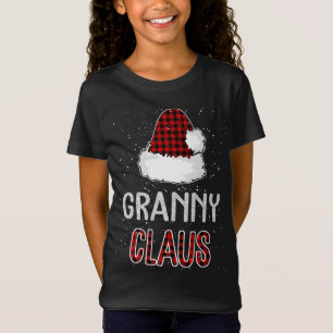 Red Plaid Granny Claus Matching Family Funny Chris T-Shirt