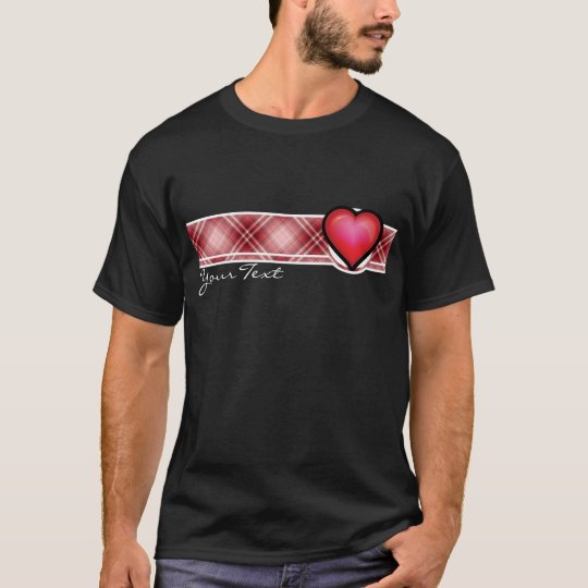 Red Plaid Heart T-Shirt