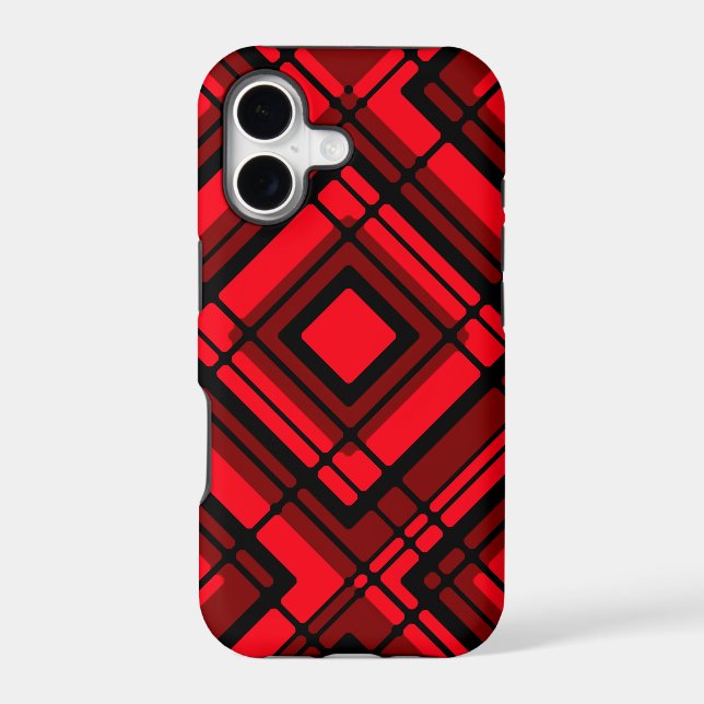 Red Plaid Iphone Case (Back)