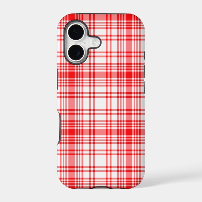 Red Plaid Iphone Case (Back)