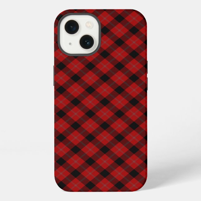 Red Plaid Iphone Case (Back)