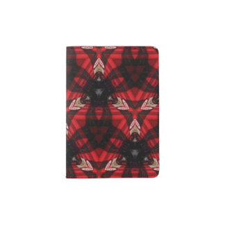 Red Plaid Kaleidoscope Passport Holder