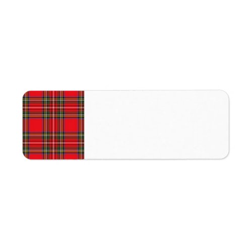 Red Plaid Label