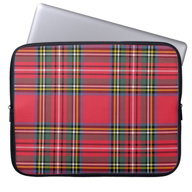 Red Plaid  Laptop Sleeve (Front)