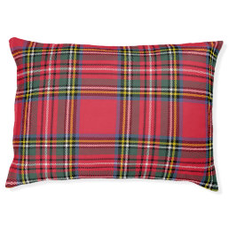 Red Plaid Large Dog Beg Pet Bed