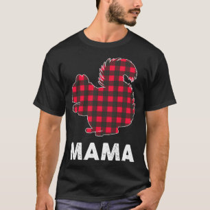 Red Plaid Mana Squirrel Christmas Matching Family T-Shirt