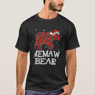 Red Plaid Memaw Bear Buffalo Family Pajama Christm T-Shirt