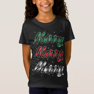 Red Plaid Merry Christmas Xmas with snowflake Buff T-Shirt