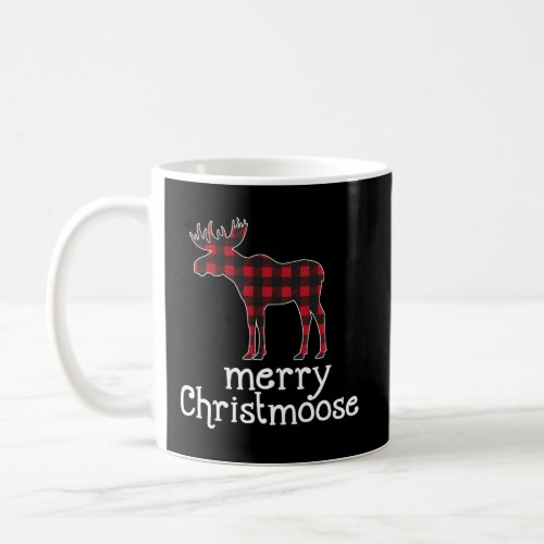 Red Plaid Merry Christmoose Christmas T Shirt Moos Coffee Mug