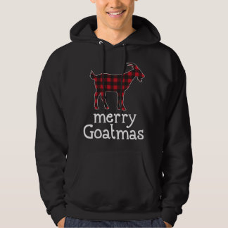 Red Plaid Merry Goatmas Christmas Goat Lovers Hoodie