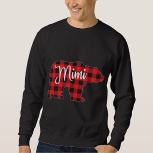 Red Plaid Mimi Bear Matching Pajama Family Buffalo Sweatshirt