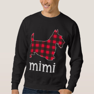 Red Plaid Mimi Grandma Scottie Dog Christmas Match Sweatshirt