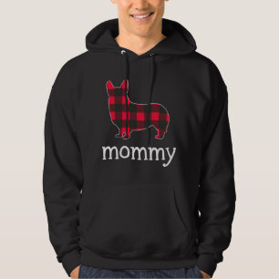 Red Plaid Mommy Corgi Christmas Matching Family Pa Hoodie