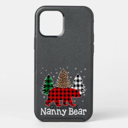 Red Plaid Nanny Bear Bear Christmas Tree Leopard P OtterBox Symmetry iPhone 12 Pro Case