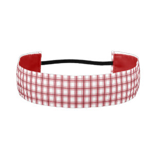 Red Plaid Non-Slip Headbands