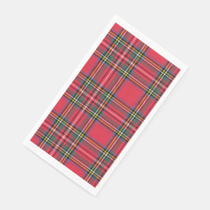 Red Plaid Paper Guest Towels