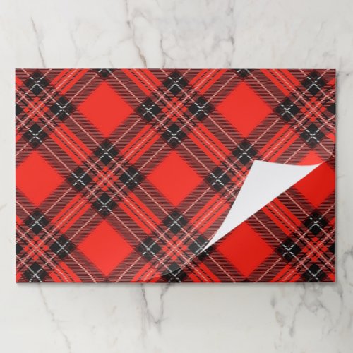 Red plaid paper placemat