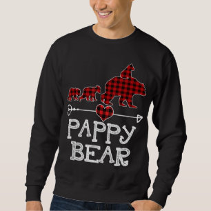 Red Plaid Pappy Bear Matching Family Christmas Eve Sweatshirt