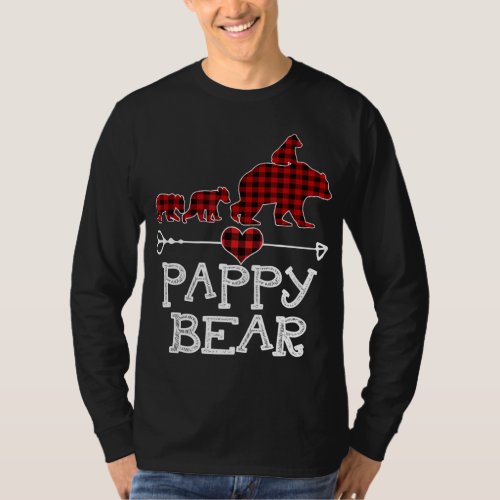 Red Plaid Pappy Bear Matching Family Christmas Eve T_Shirt